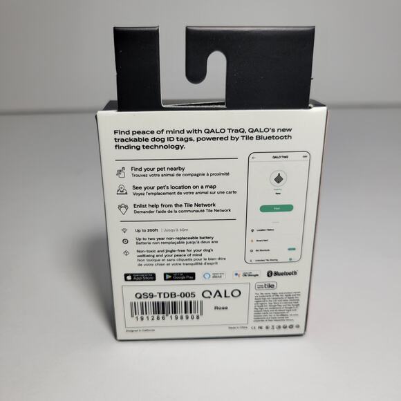 Pink QALO TRAQ Silicone ID Dog Tracker Tag Pet GPS Tracking Device - NEW - Picture 2 of 2